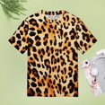 thumbnail image 4 of Leopard Print Pattern Women's T-Shirt Short Sleeve T Shirts Tops Tee Ladies Loose T, 4 of 6