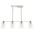 thumbnail image 2 of Hunter - Lochemeade 4-light Brushed Nickel, Large Chandelier, Dimmable, Linear Shaped, for Bedrooms, Dining, Living Rooms - 19714, 2 of 9