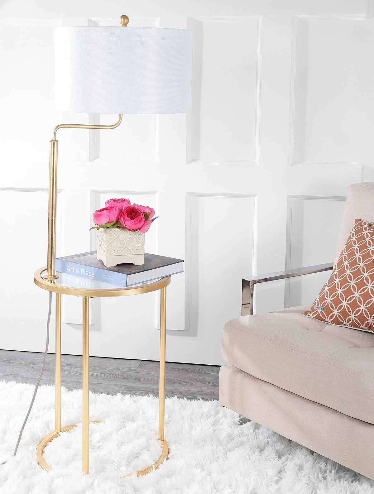 duo side table floor lamp