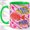 Green, variant on Colorful Fish Accent Mug, 11oz Ceramic Coffee Cup for Ocean Lovers