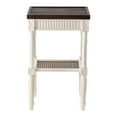 thumbnail image 1 of Open Box COZAYH Rustic Farmhouse Accent End Table, Wooden Tray Top, Brown/White, 1 of 12