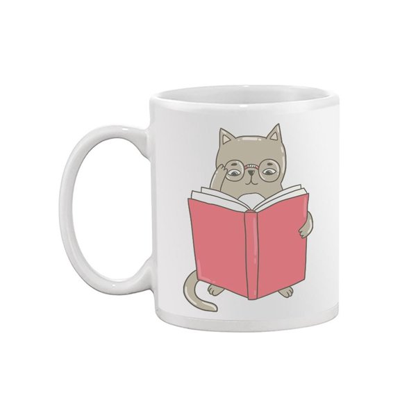 Kitten Reading A Book Mug - Image by Shutterstock