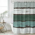 thumbnail image 6 of Polyester Fabric Green Gray White Shower Curtain, Country Vintage Gradient Wooden Plank Waterproof Bathtub Curtain Bathroom Decor Set with Hooks 72 x 96 Inches, 6 of 6