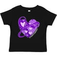 thumbnail image 3 of Inktastic Alzheimers Awareness Purple Ribbon Around Heart Boys or Girls Baby T-Shirt, 3 of 5
