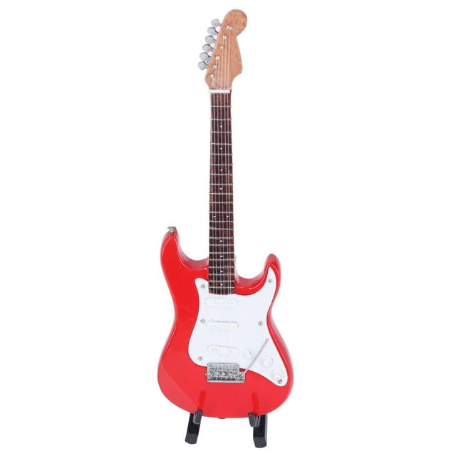 Guitare Électrique Modèle Décor, Guitare Miniature Électrique 1:6 Modèle Guitare Mini Stratocaster Finition de Luxe