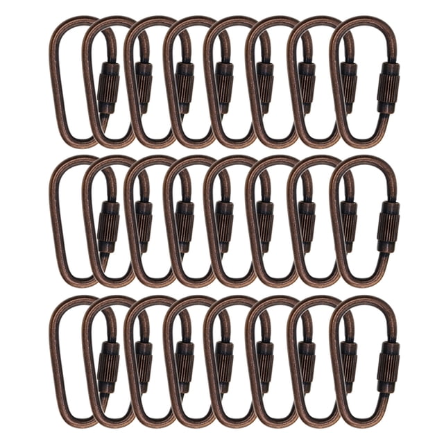 D anillo de bloqueo Mosquetón Llavero Mini ganchos Cerradura de primavera Escalada Carabiners Clips Titular Regalos Para Viajar Cobre 24 Packs Methold HA010943-05