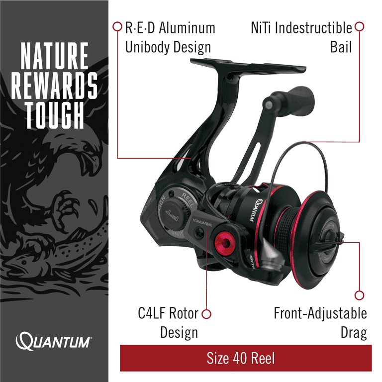 QUANTUM SMOKE X Spinning Fishing Reel, Changeable Right- or Left