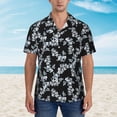 thumbnail image 2 of Xecao Flower print Hawaiian shirt - a stylish short-sleeve button-down for men, perfect for casual beach and tropical outings., 2 of 9