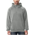 thumbnail image 6 of Yteetum Men's Quarter Zip Hoodies Oversized Long Sleeved Hooded 1/4 Zipper Pullover Hooded Sweatshirts Top Mens Casual Solid Long Sleeve Half Zip Athletic Hooded Sweatshirt Workout Running Sweatshirt, 6 of 8