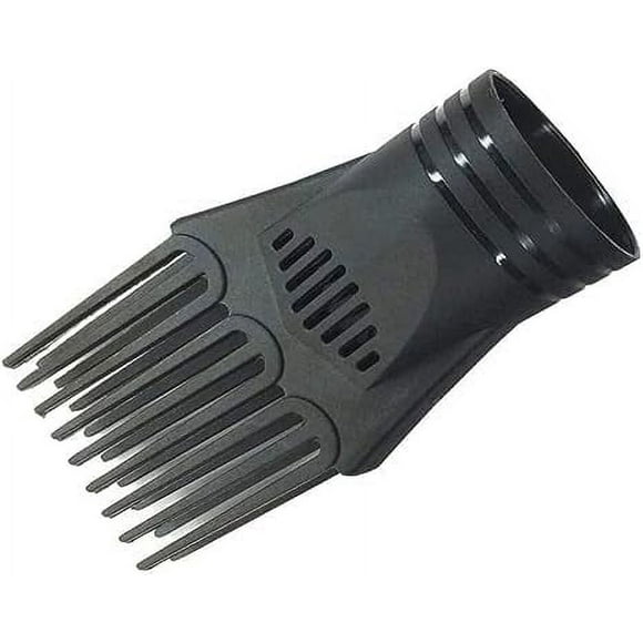 Accesorio universal de peine con boquilla para secador de pelo de plástico negro para alisar y desenredar el cabello fino y rizado: herramienta de salón agradable y moderna