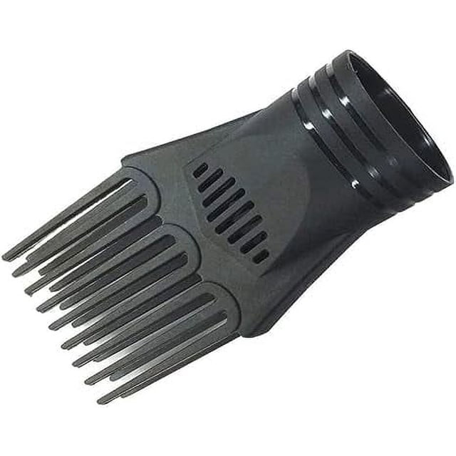 Accesorio universal de peine con boquilla para secador de pelo de plástico negro para alisar y desenredar el cabello fino y rizado: herramienta de salón agradable y moderna