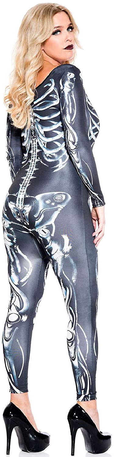 Plus Size Mechanical Skeleton Catsuit