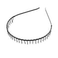 thumbnail image 5 of Uxcell 7077 Hairstyle Metal Black Slim Headband Hair Hoop w Teeth (Pack of 2), 5 of 5