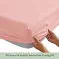 thumbnail image 4 of Elegant Comfort 4-Piece Microfiber Bed Sheet Set, Queen, Dusty Rose - Deep Pocket, 4 of 10