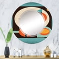 thumbnail image 5 of DESIGN ART Designart 'Vintage Mid-century Graphics II' Printed Modern Midcentury Wall Mirror 24in.x24in., 5 of 5