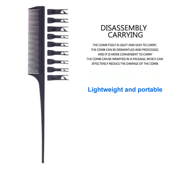 Peine para resaltar y seccionar ajustable, peine profesional de 2 lados para teñir el cabello, cepillo de corte y tejido, herramienta de peinado para teñir el cabello en salones de belleza