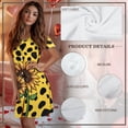 thumbnail image 7 of SEANATIVE Nightgowns for Women Button Up Housecoat Short Sleeve Sleepwear Comfortable Nightshirt Knee Length House Dress for Bedtime Lounging Home, 2XL, Leopard Print Sunflower Yellow, 7 of 7