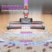 KANFUAQ Cordless Vacuum Cleaner, 38000PA/450W 50min 2500mah for Home Pet Hair Carpet Wood Floor