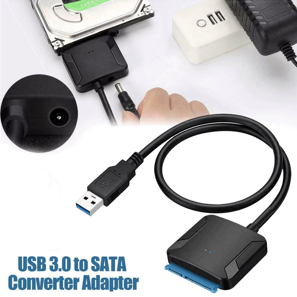Cyber Monday Deals Clearence! SATA to USB Cable - USB 3.0 to 2.5” SATA III  Hard Drive Adapter - External Converter for SSD/HDD Data Transfer, Black -  Walmart.com