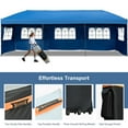 thumbnail image 6 of 10x30ft Pop Up Canopy,Wedding Tent, Event Tent for Parties, Carpas para Fiestas with Wheeled Bag, Sidewalls for Patio,Wedding, Backyard,Blue, 6 of 9