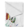 thumbnail image 2 of Saying Soft Flannel Fleece Throw Blanket, Doodle Effect Blended Coloring Hello Sunshine Hand-drawing Lettering with Flowers, Cozy Plush for Indoor and Outdoor Use, 50" x 70", Multicolor, by Ambesonne, 2 of 5