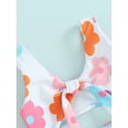 thumbnail image 6 of Bslissey Toddler Baby Girls One Piece Swimsuit Floral Print Sleeveless Knotted Cutout Romper Swimwear 6M 9M 12M 18M 24M 3T Infant Casual Summer Bathing Suits Beachwear, 6 of 8