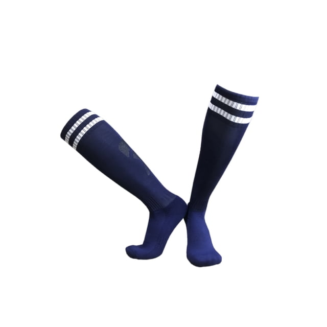 Calcetines de fútbol finos para adultos, calcetines deportivos de rayas altas para hombre, calcetines largos, calcetines de entrenamiento transpirables que absorben el sudor