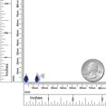 thumbnail image 6 of Gem Stone King 14K White Gold Blue Created Sapphire and White Created Sapphire Teardrop Stud Earrings for Women | 2.02 Cttw | Gemstone September Birthstone | Pear Shape 7X5MM, 6 of 6