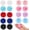 Rainbow, variant on 10Pcs Black Faux Fur Pom Poms for Hats - 3.2 Inch Fluffy Pom Poms with Elastic Loop for DIY Crafts