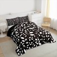 thumbnail image 3 of Manfei Rustic Leaf Queen Comforter Set for Kids, Black White Branches Bedding Sets, Plant Botanical Reversible Bedding Comforter Set, Ultra Soft Home Decor, 3pcs, 3 of 8