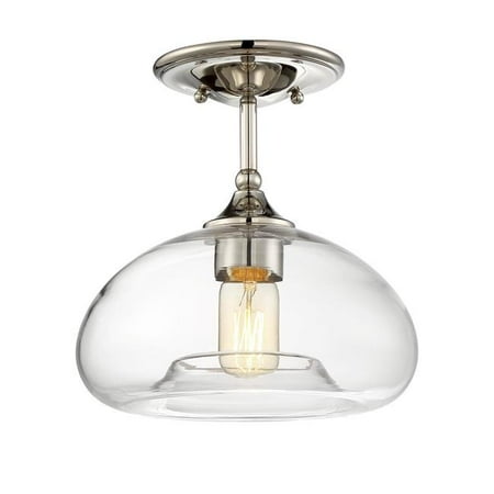 

Meridian M60017PN 1 Light Semi Flush - Polished Nickel