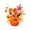 A003- Style C, variant on Fall Harvest Tabletop Arrangement, Halloween Pumpkin Decor, Fall Leaves Decor, Artificial Fall Flowers, 8X7 Inch Pre-Assembled 2-Tier Fake Pumpkin Maple Leaf Sunflower Centerpiece