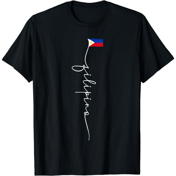 Philippines Signature Filipino Flag T-Shirt mens t shirt，black，women，funny，misfits，men，journey，t-shirt