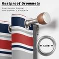 thumbnail image 2 of Outdoor Curtains for Patio Waterproof, Red Navy Blue Striped Outdoor Privacy Panels Grommet, Farmhouse Stripes Modern Abstract Art Blackout Outside Curtains for Porch/Cabana 54"x95", 2 Panels, 2 of 8