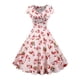 thumbnail image 1 of Vestido de fiesta de Navidad para mujer, manga corta, cuello en V, elegante estampado Vintage, vestido veraniego para graduación de Año Nuevo, bata 3XL, 1 of 4