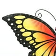 thumbnail image 4 of LuxenHome Orange and Yellow Butterfly Metal and Glass Outdoor Wall Decor, 4 of 10