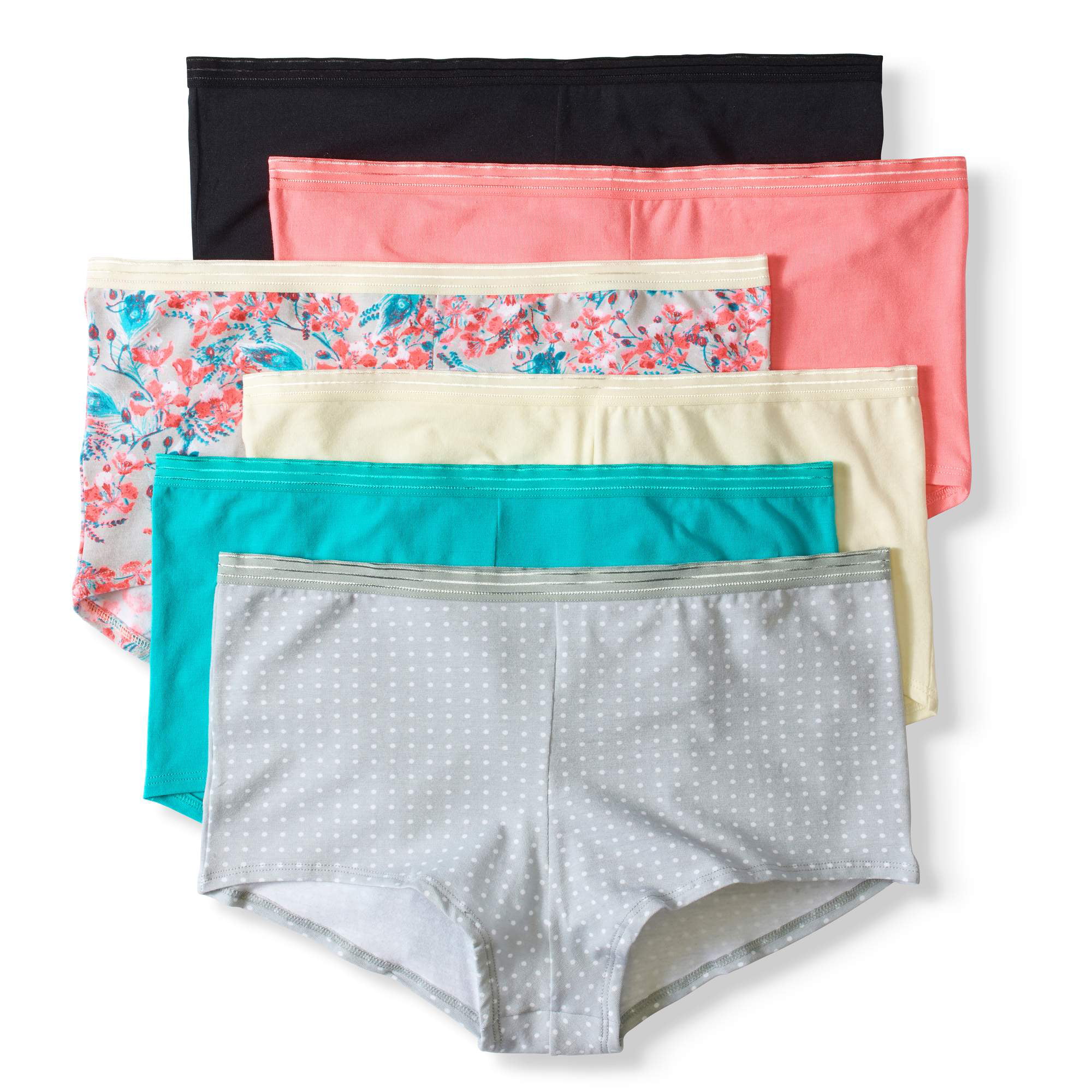 CHEROKEE Womens 6 Piece Ladies Cotton Stretch Brief Underwear Underwear