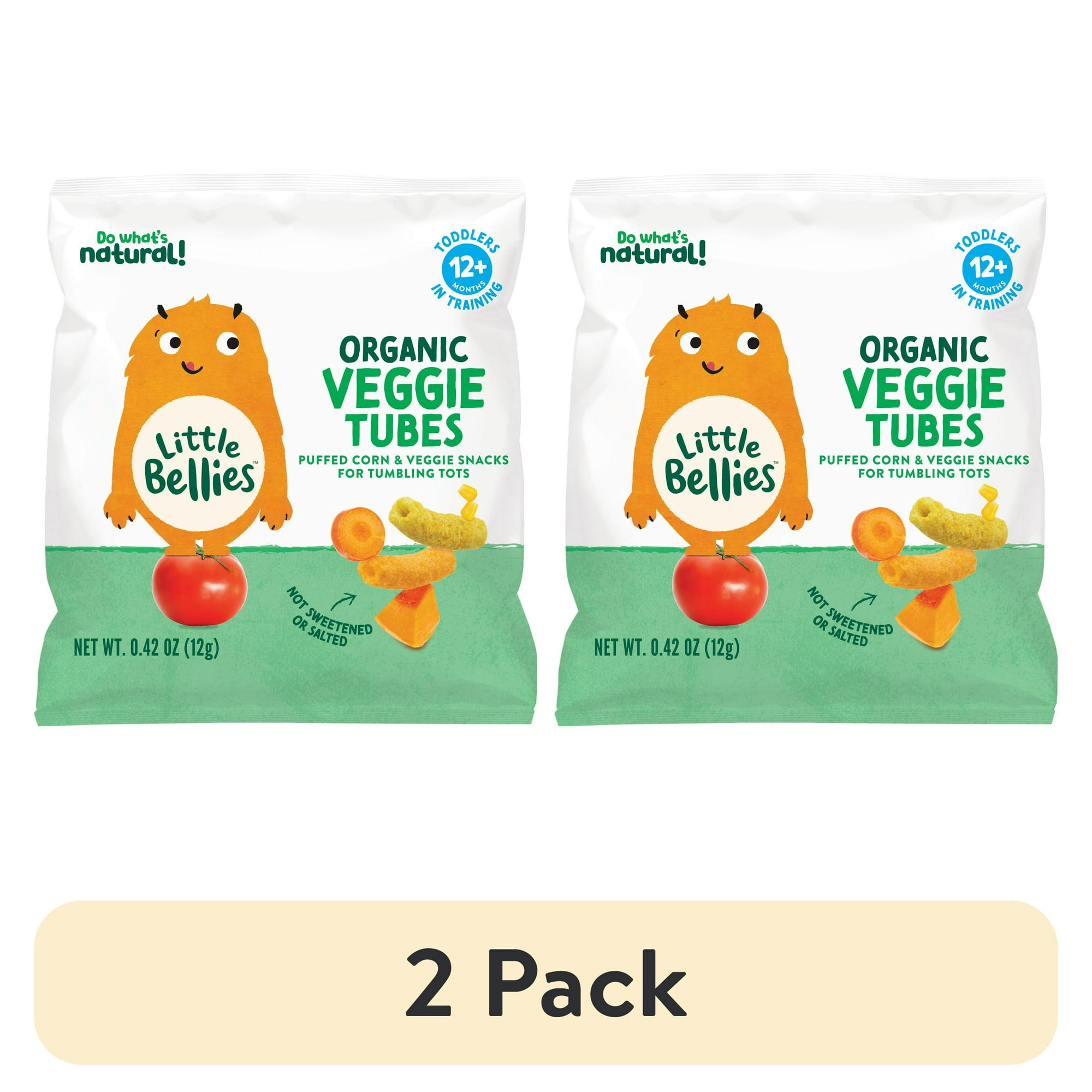 (2 pack) Little Bellies Organic Veggie Tubes, 0.42 oz