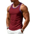 thumbnail image 3 of LRGSHF Mens Workout Tank Tops Crew Neck Muscle Sleeveless Athletic Slim Fit Shirt Sports Summer Breathable Tank Top, 3 of 6