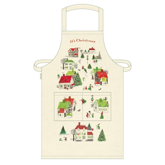 Tablier de Village de Noël Vintage
