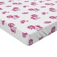 thumbnail image 2 of Ambesonne Love Fitted Sheet, Pink Hearts Girls Pony, Queen Size, Hot Pink White, 2 of 3