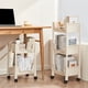 thumbnail image 1 of Estante de almacenamiento con carrito pequeño, mesa móvil para el hogar, estantería organizadora de libros, estante de almacenamiento de cosméticos y refrigerios para estudiantes para mujeres, 1 of 4