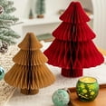 thumbnail image 2 of Shoreew Honeycomb Paper Christmas Tree 3D Foldable Accordion Xmas Tree Winter Tabletop Centerpiece for Holiday Dinner Table Indoor Home Decor, 2 of 7