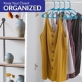 thumbnail image 4 of Royale Linens 40 Pack Blue Plastic Hangers for Clothes - Heavy Duty Clothes Hanger for Everyday Use - Lightweight & Space Saving Notched Plastic Hangers, 4 of 9