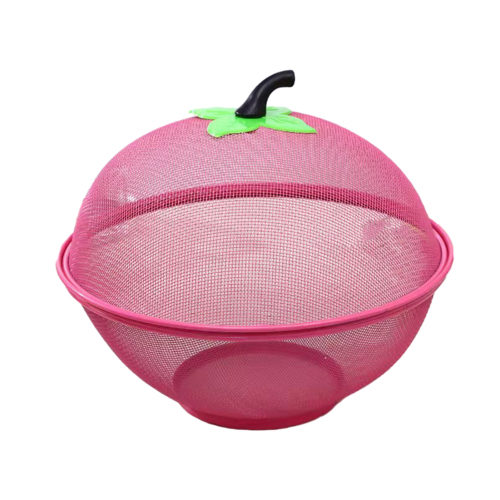 Panier à Fruits En Métal Avec Couvercle Maille 11 Pouces | Design Mignon Poignée | Rangement Cuisine Déco - 7