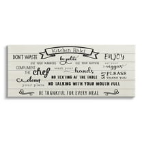 Stupell Indtries Kitchen Rules List Family Happiness Motivational Phrases,30 x 13,Design by CAD Designs