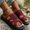 thumbnail image 5 of Willtoo Orthopedic Sandals for Women 2025 Summer Casual Open Toe Beach Vacation Shoes Trendy Comfortable Arch Support Sandal Wine 6.5 Wide, 5 of 6