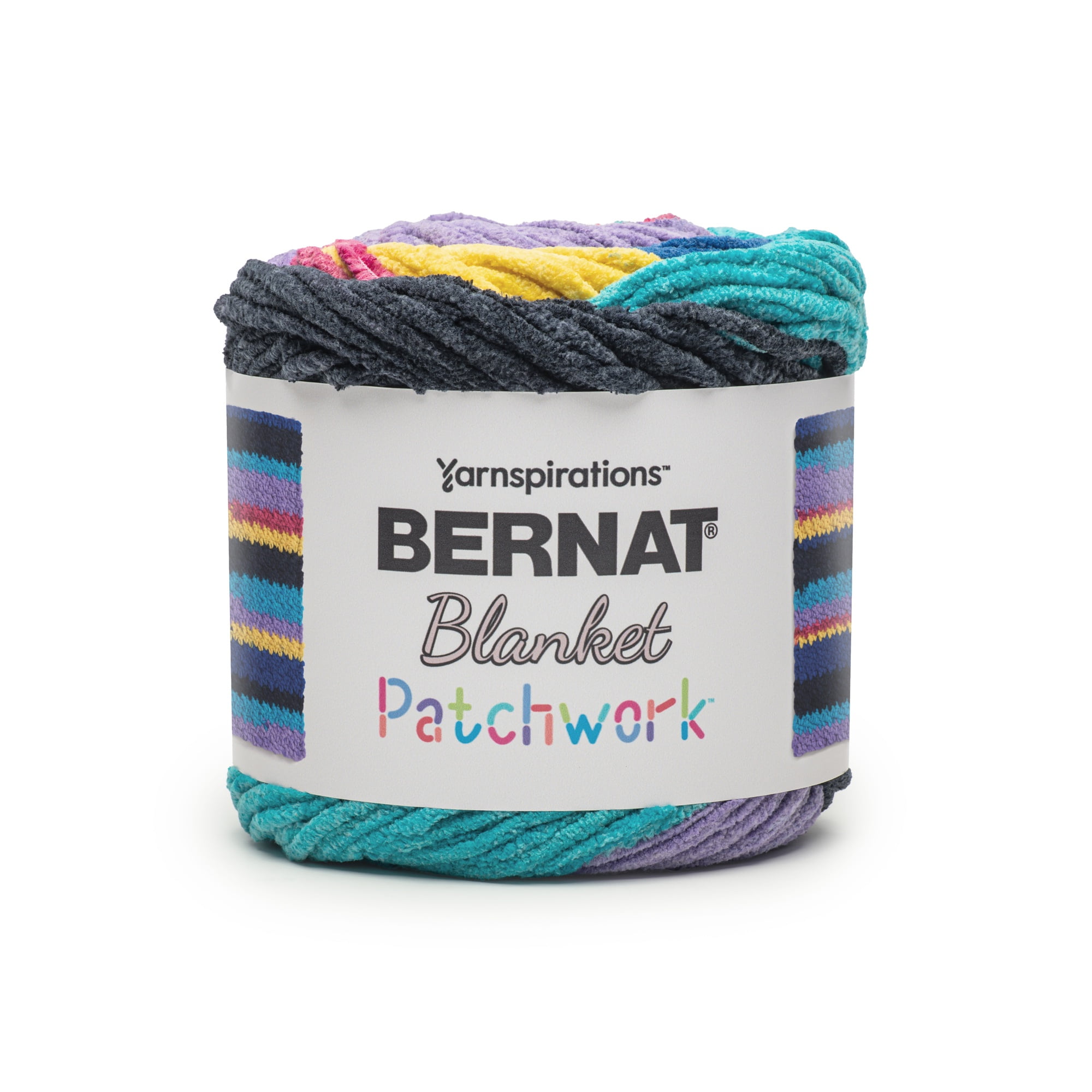 Bernat® Blanket patchwork™ #6 Super Bulky Polyester Yarn, 90s vibe 10.5oz 220yd (2Pk)