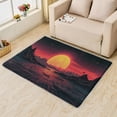 thumbnail image 2 of Vaporwave Area Rug - 3x4 Rug - Vaporwave Rug - 80s Sunset Mountain Area Rug - Synthwave Abstract Rugs - Retro Futurism Carpet, 2 of 7