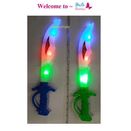 - LWS LA Wholesale Store 10 Light Up Ninja Pirate Buccaneer Sword LED Flashing Blinking Party Favor Bag
